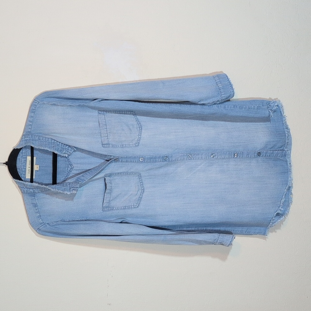 Cloth & Stone Light Blue Denim Shirt Dress - Picture 3 of 10